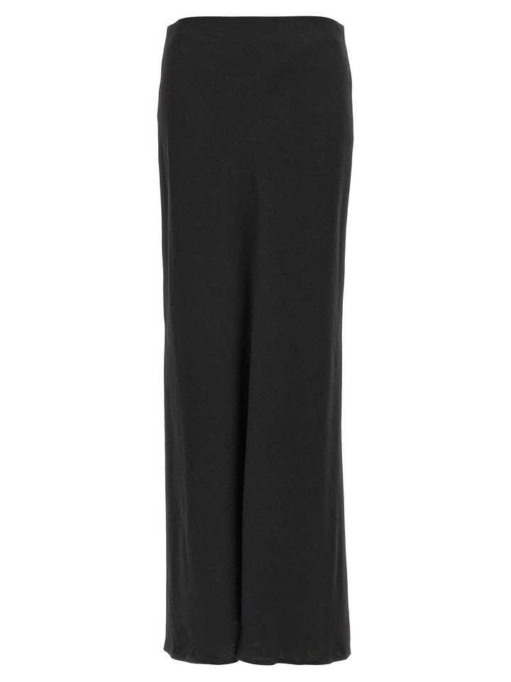 Fluid-Bias Cut Skirts Black