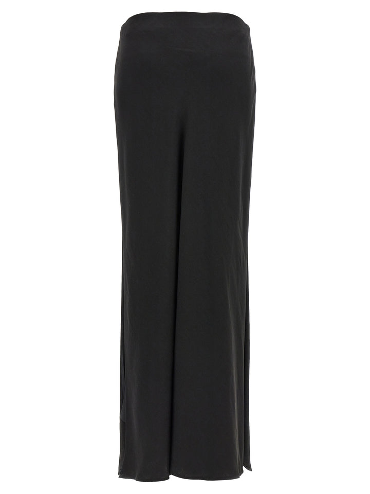 Fluid-Bias Cut Skirts Black