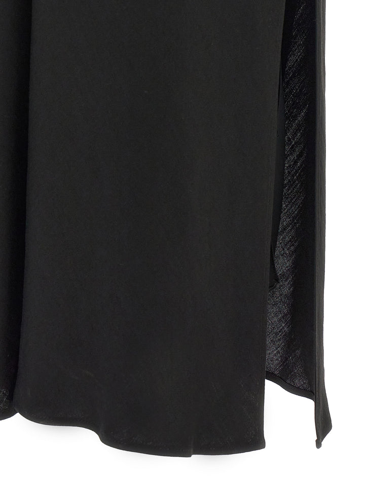 Fluid-Bias Cut Skirts Black