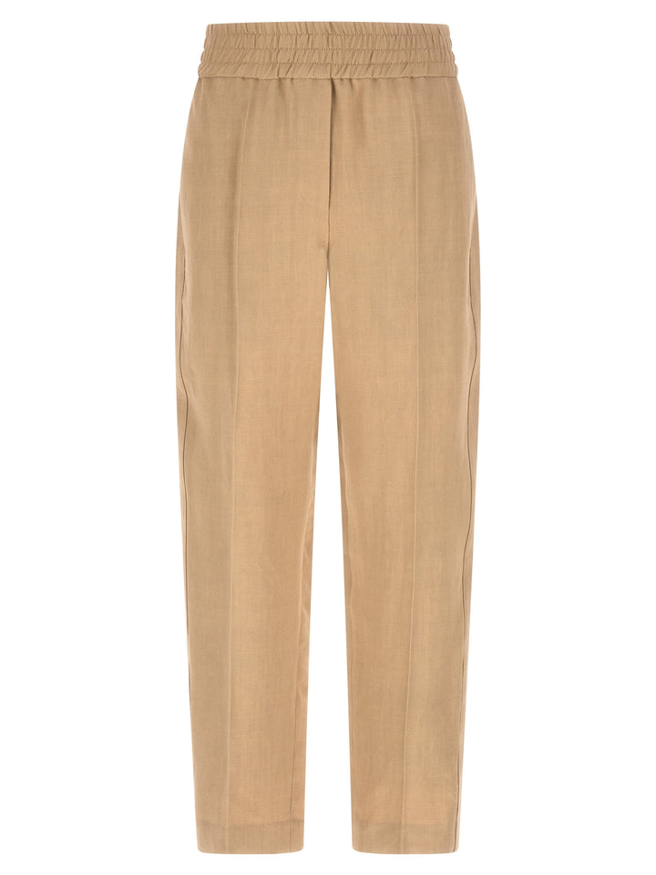 Brunello Cucinelli Baggy Pull-Up Pants - Beige | ef224f904c76b90e991ef0cc606ef1c1a7f4c7e3