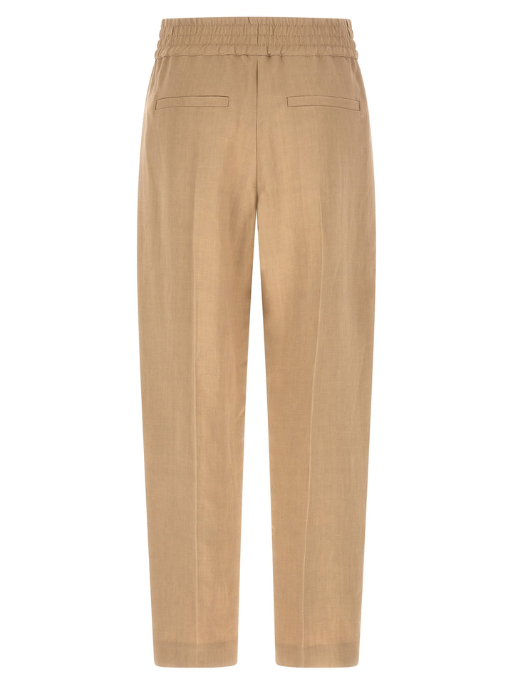 Brunello Cucinelli Baggy Pull-Up Pants - Beige | 4ddcaab230810ddea79237d1954d6fb5c93f7830