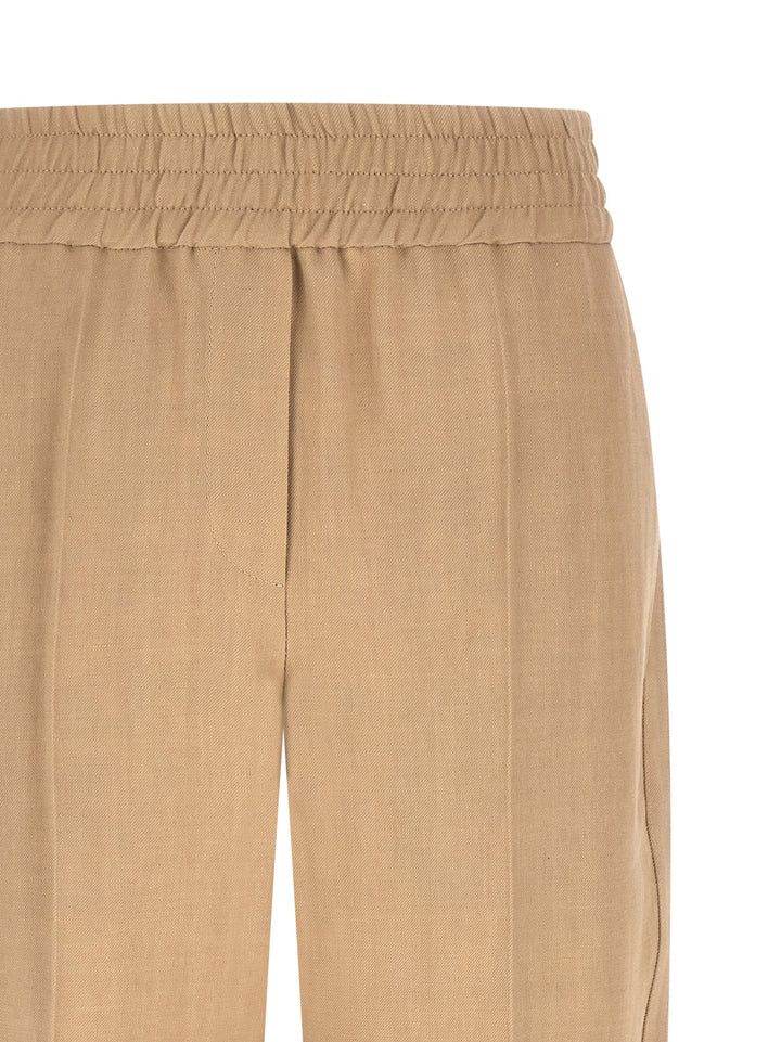 Brunello Cucinelli Baggy Pull-Up Pants - Beige | d965bafce89af3ad06a584d18651e74748bbba6f