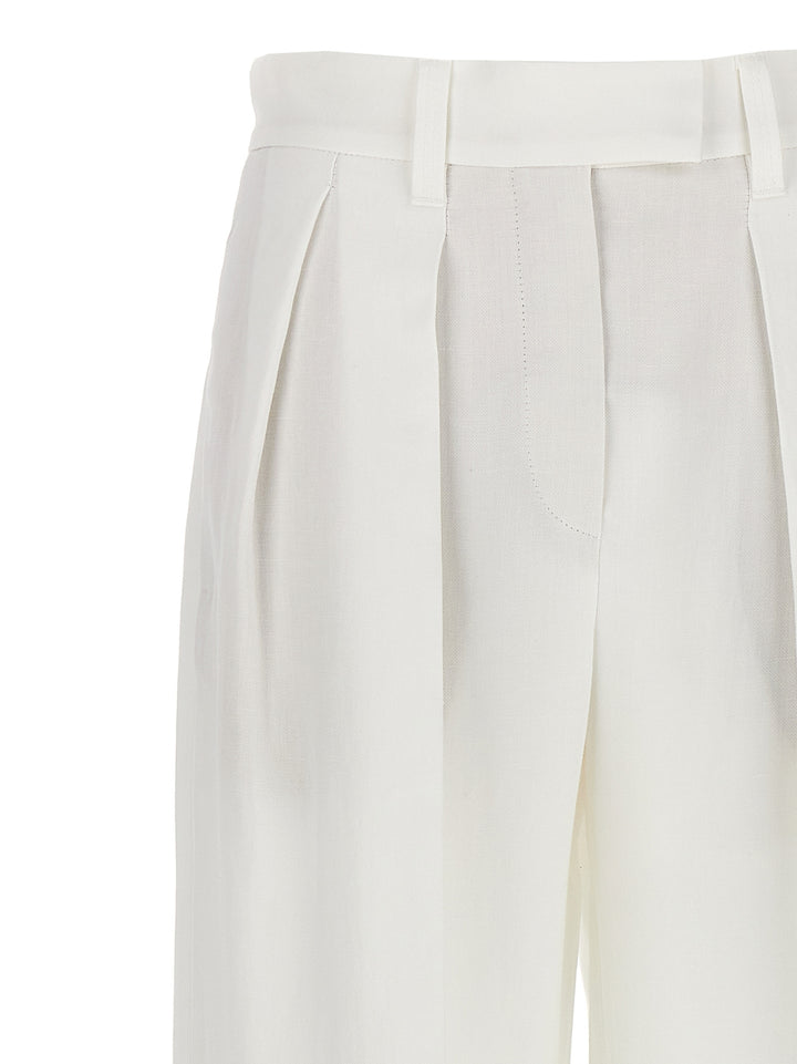 Brunello Cucinelli Palazzo Pants - White | 2b95905e94389923a7e03ee808ab2a85bd13f524