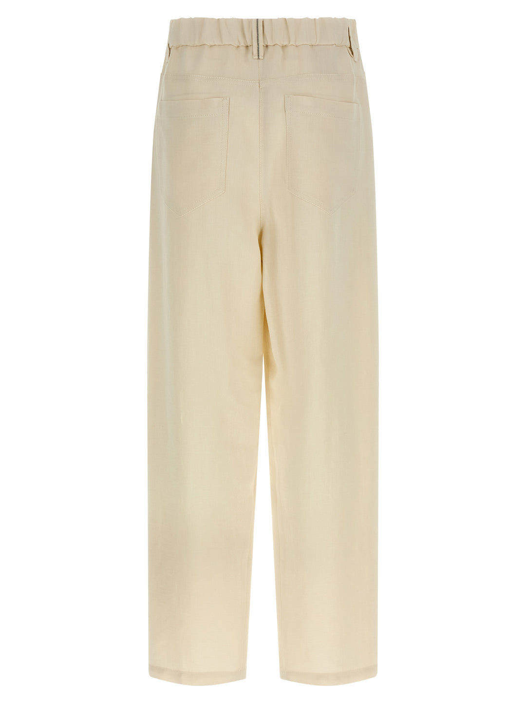 Brunello Cucinelli Linen Trousers Pants - White | 4c0f5d5d914c7f7a57fe70723c98929e88282b15
