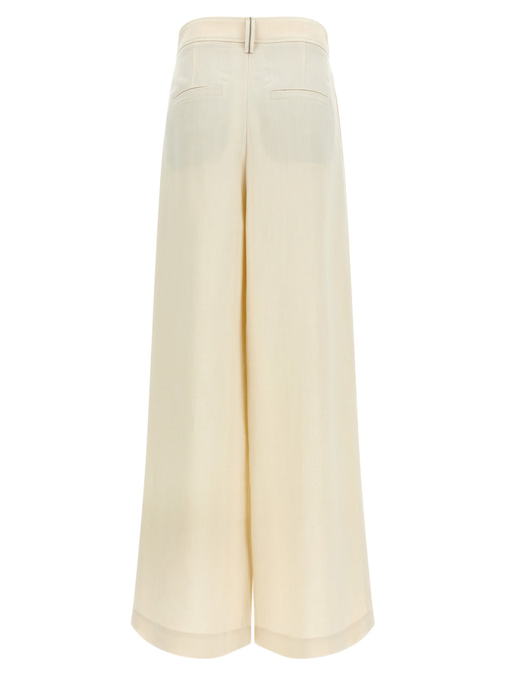 Brunello Cucinelli Crossed Pants - White | 1afd34a58fd33b2135b6705e4a9c41c69ac232b4