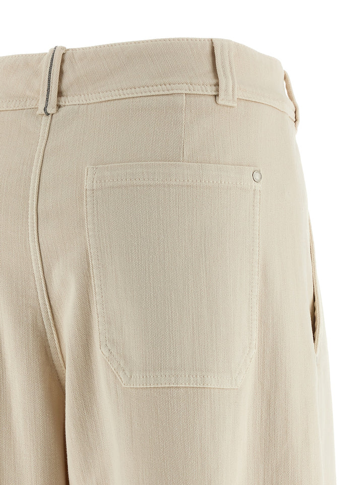 Brunello Cucinelli Pleat Pants - Beige | 65ab9a02418e46085ddd5ecbf533b8ebeab2ae70