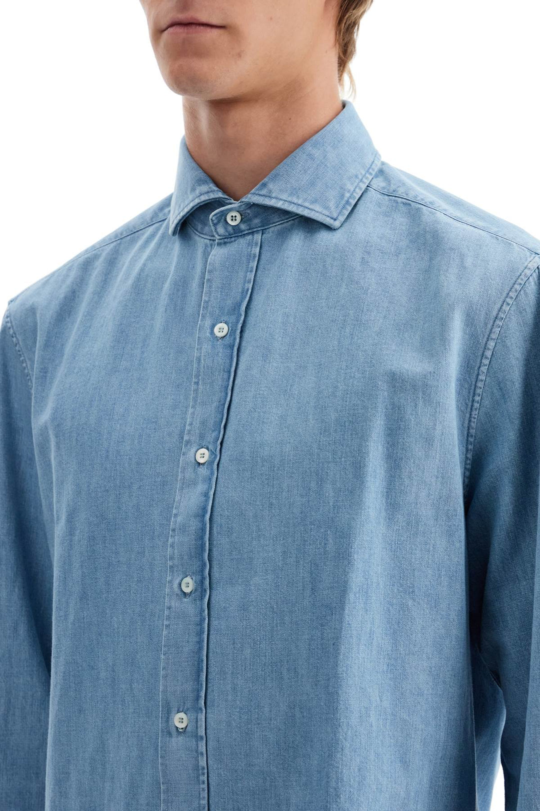 Lightweight Slim Fit Denim Shirt