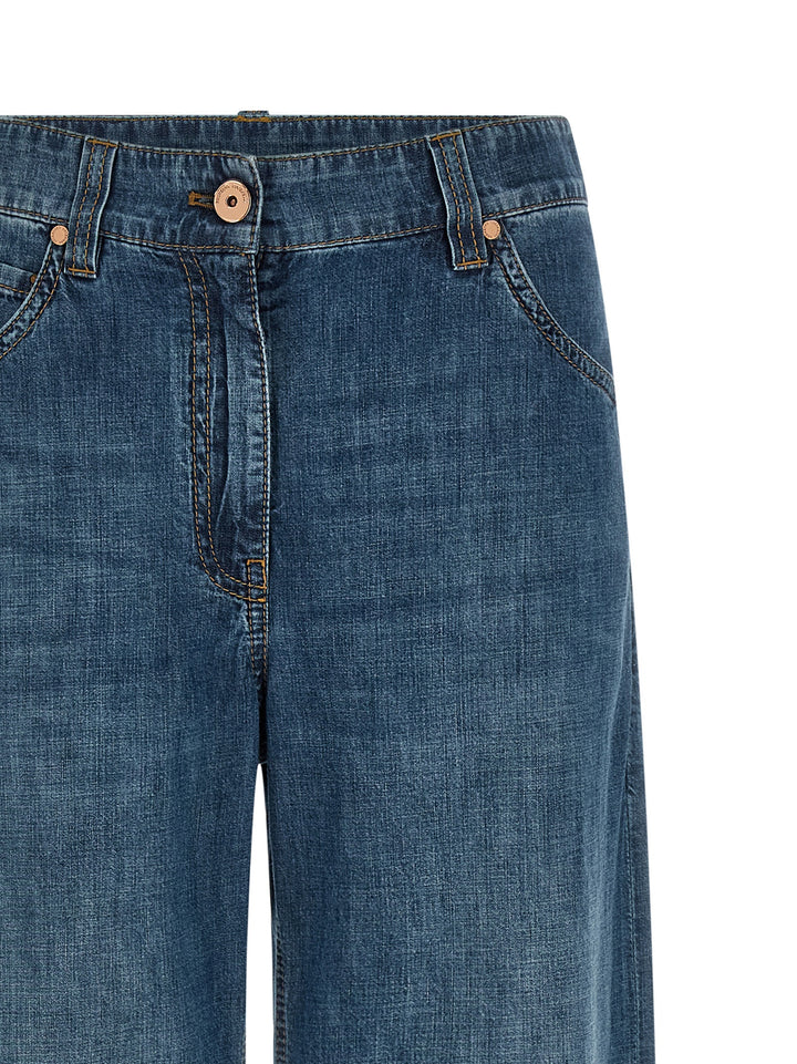 Brunello Cucinelli Wide Leg Jeans - Blue | acc1c78f88de1f9868e35b77995271f6f0cc62c7
