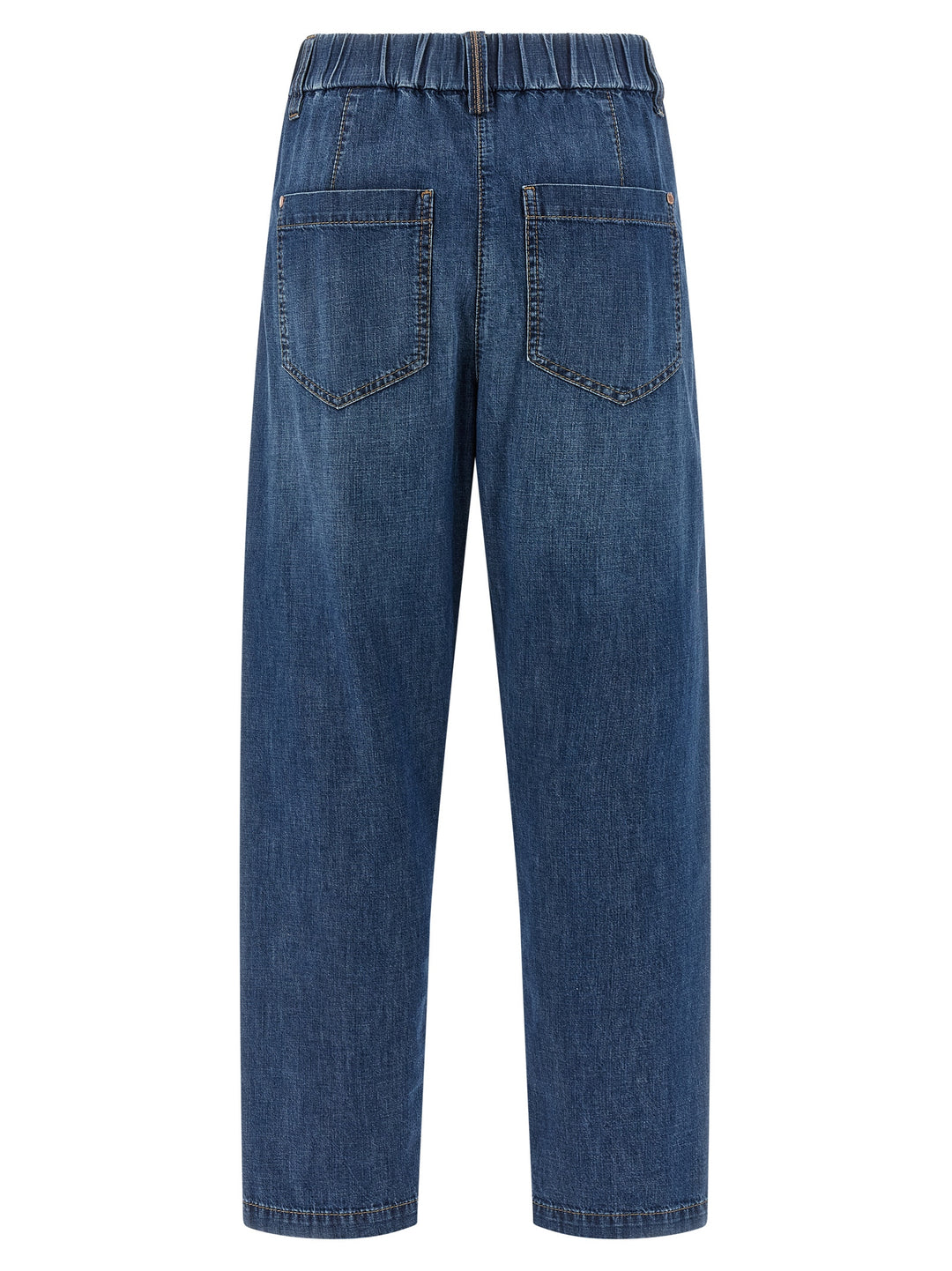 Brunello Cucinelli Pull-Up Jeans - Blue | 749a726318c033e6ce0a7cc23cf85624e21346c9