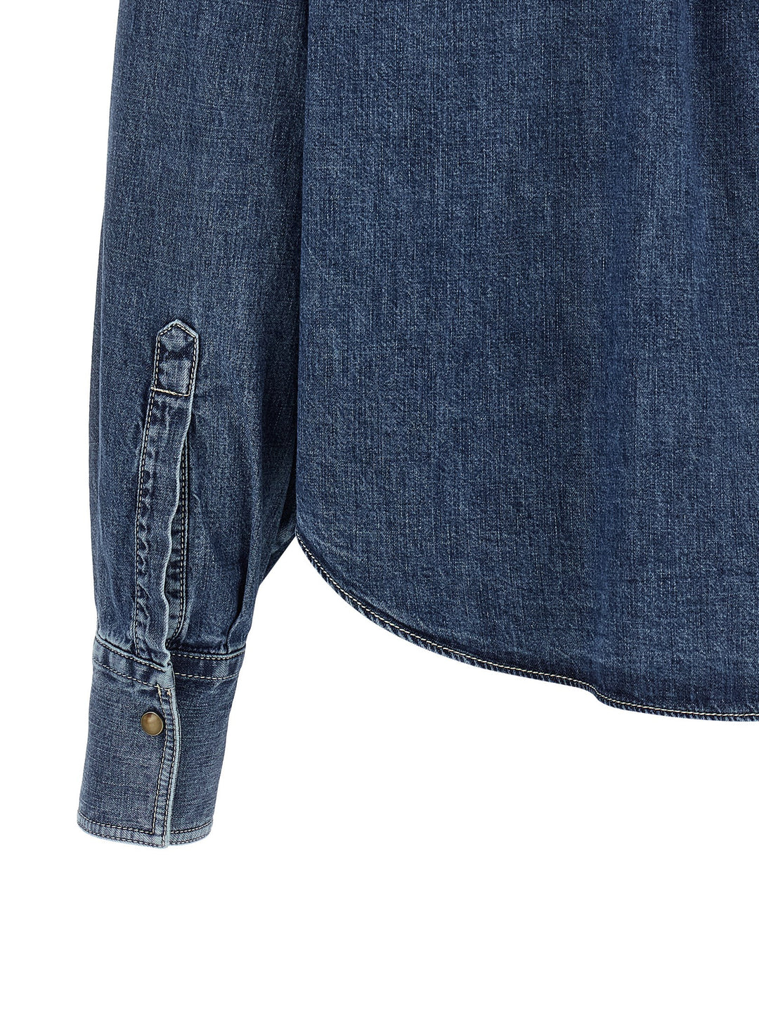 Brunello Cucinelli Shiny Pockets Shirt and Blouse - Blue | d02cc36d66e6760ec0aaa685f90747a3c5cd8a69