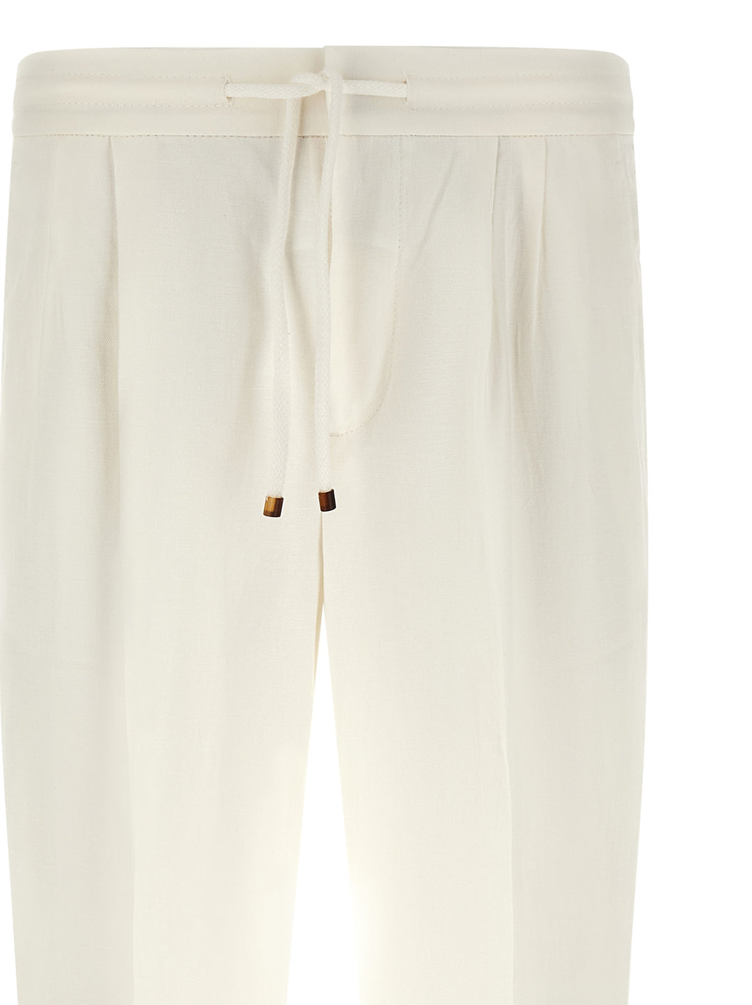 Brunello Cucinelli Linen Trousers Pants - White | 0e9749eb8118834e1e1371b96f86fb6b814f054c