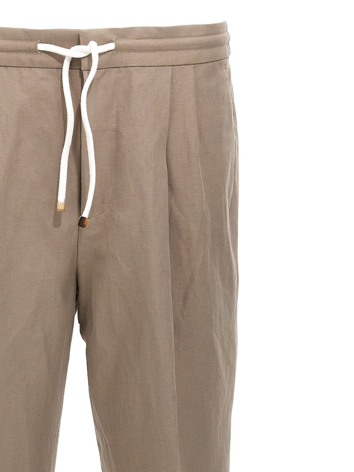 Linen Trousers Pants Gray