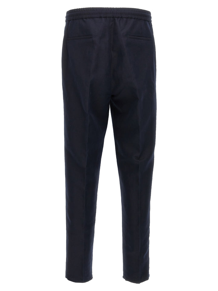 Linen Trousers Pants Blue