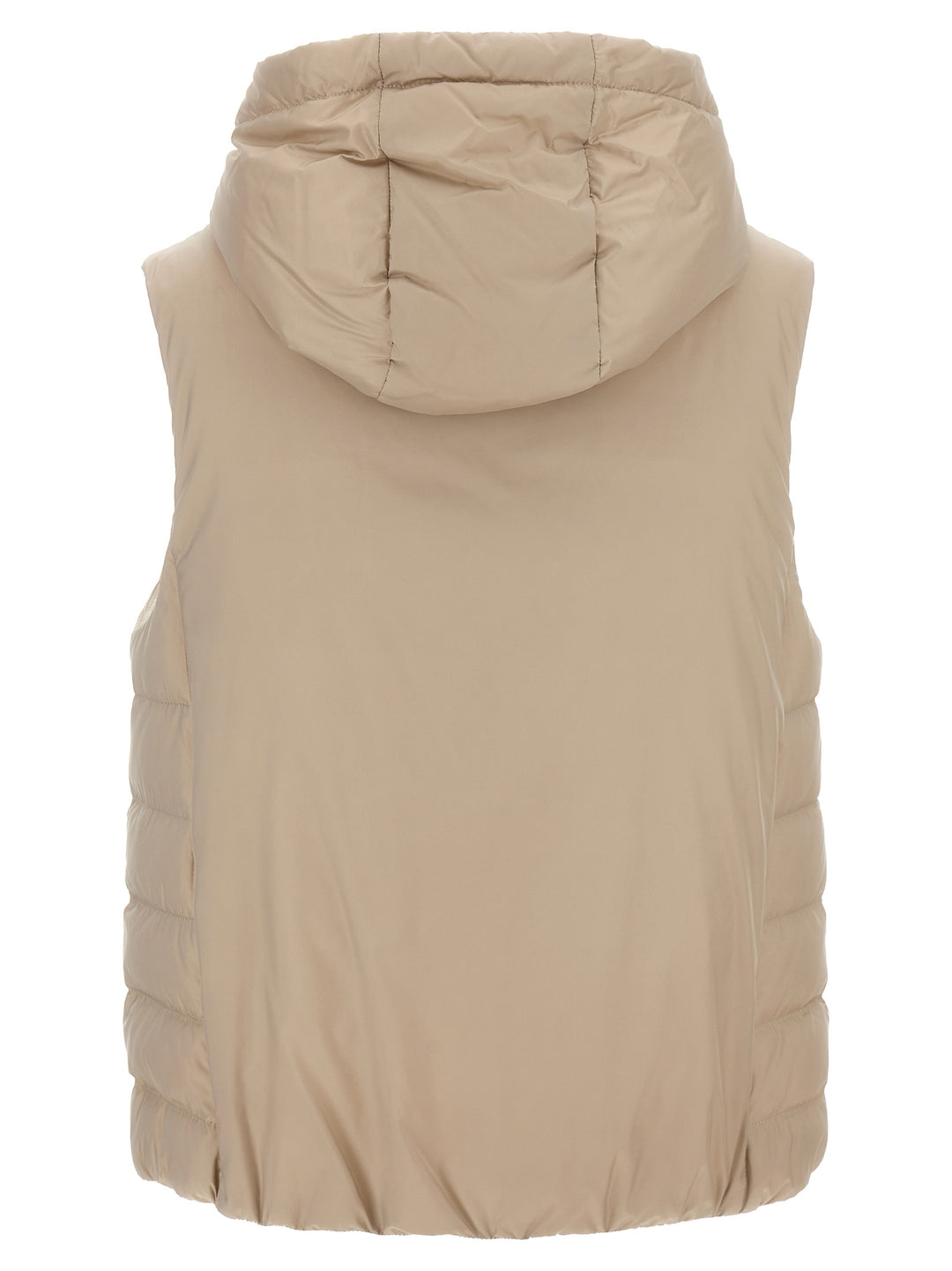 Hooded Vest Gilet Beige