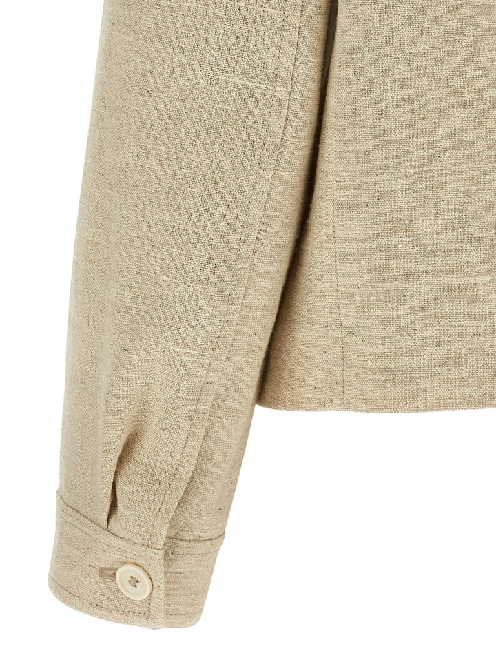 Brunello Cucinelli Double-Breasted Jacket Puffer Jackets - Beige | 7d8c48eeb1663cbb420cb8362ca43694ac22ec69