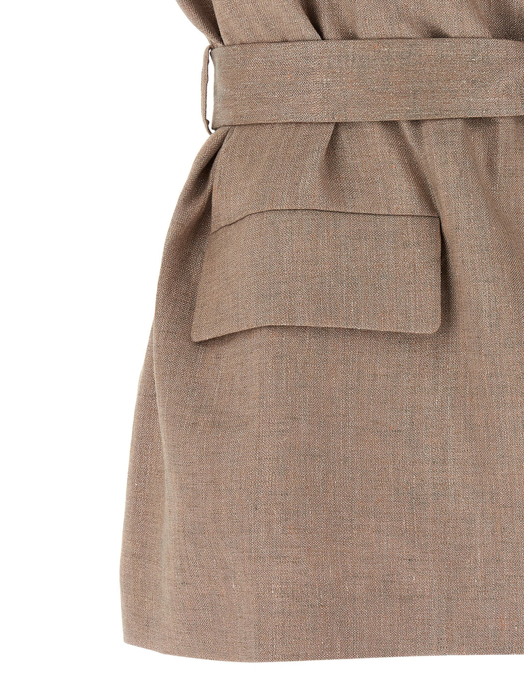 Brunello Cucinelli Belted Vest Gilet - Pink | 6a3da04caca66c71813f7939c65f2ed0f7627e20