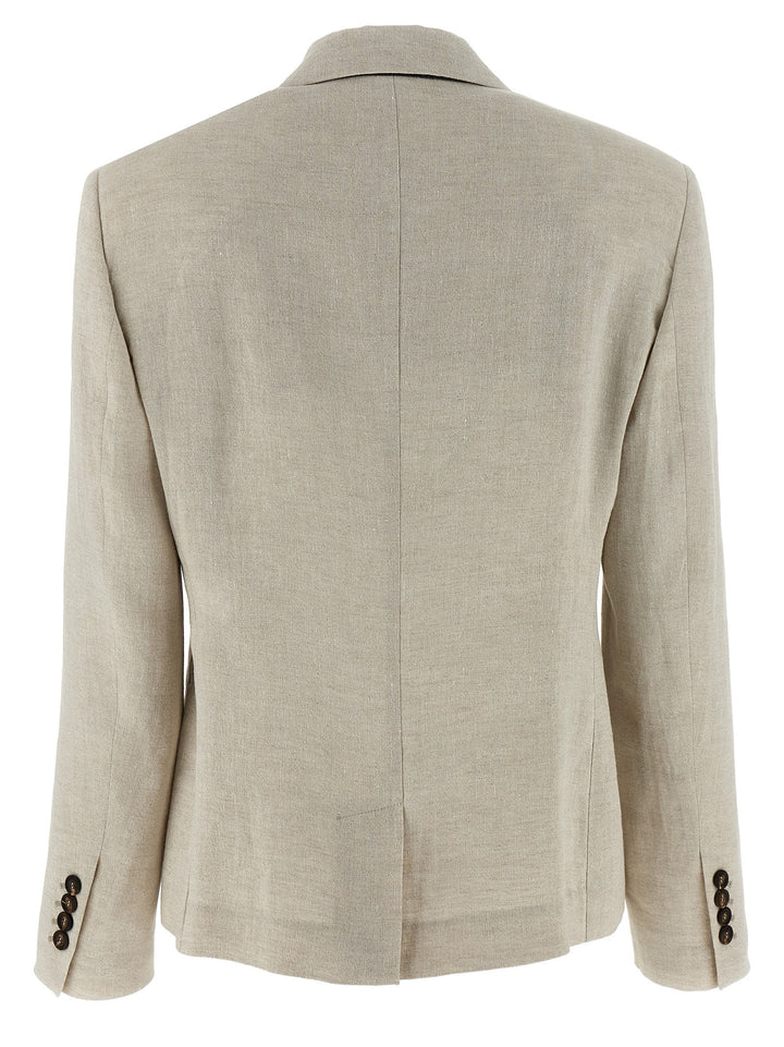 Brunello Cucinelli Suit-Type BlazerS - Beige | d285e16b6d3e5db447db77071fd19c311f203cb8