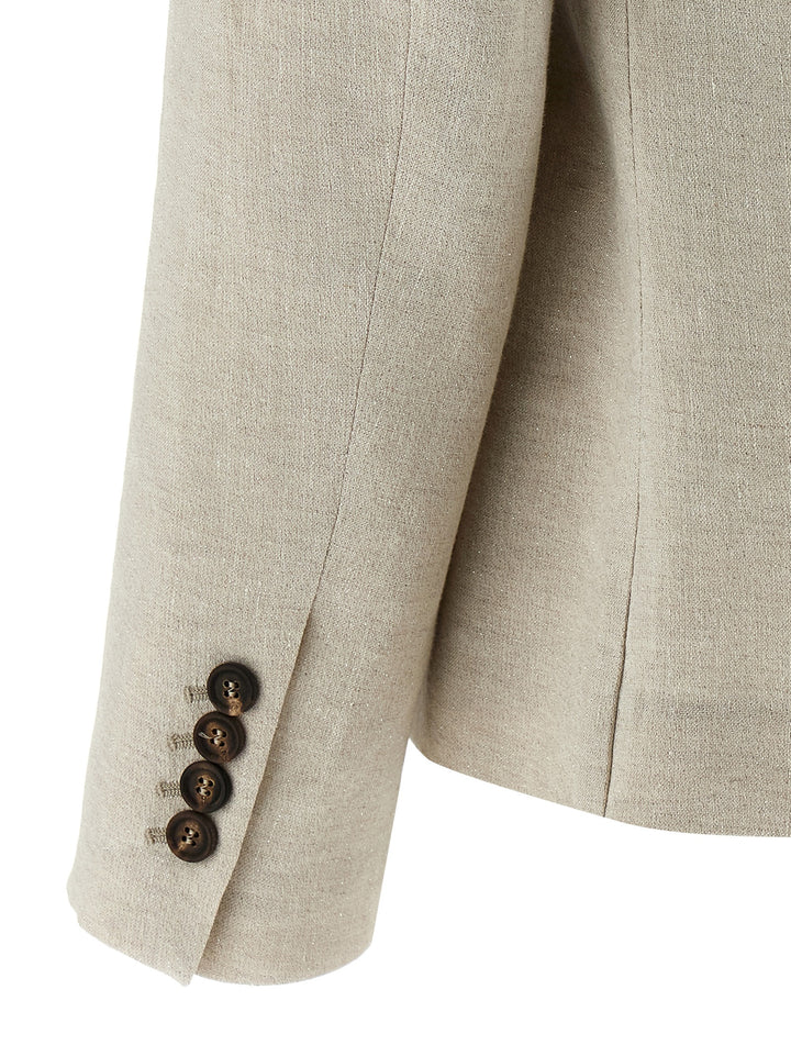 Brunello Cucinelli Suit-Type BlazerS - Beige | 7ec1f400a1099dc071bf1a12d1fe7210eede917b