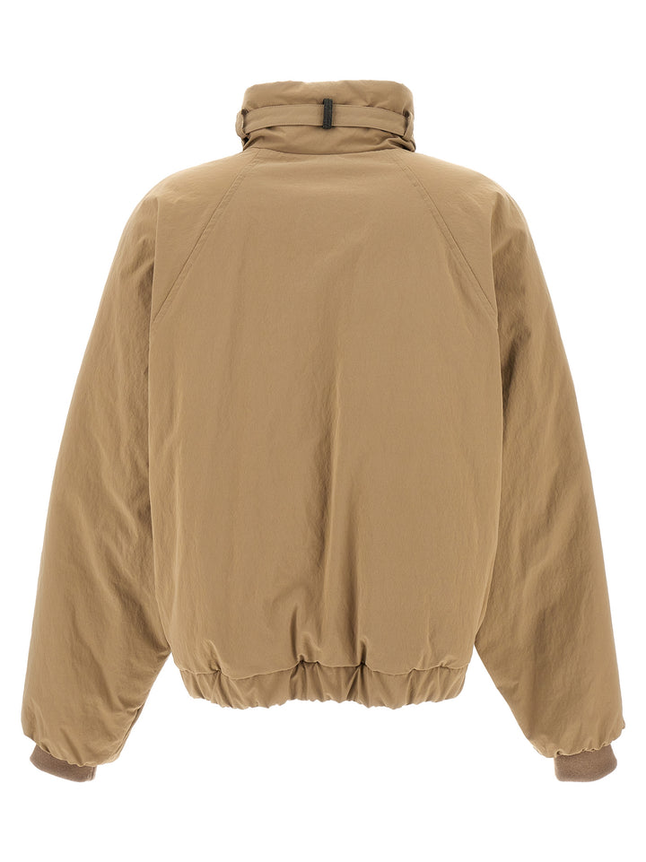 Leather Strap Down Jacket Casual Jackets, Parka Beige