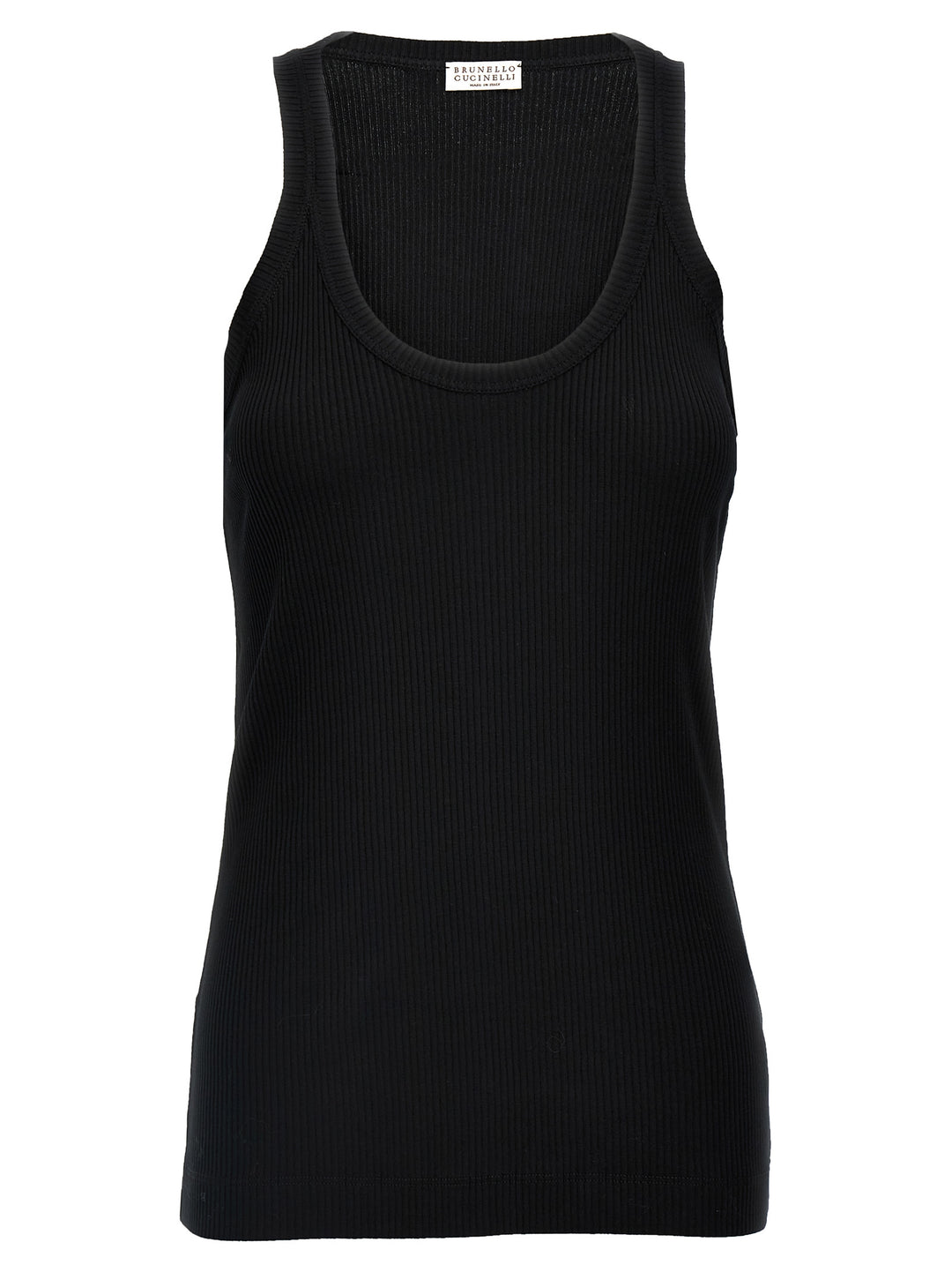 Ribbed Tank Top Tops Black