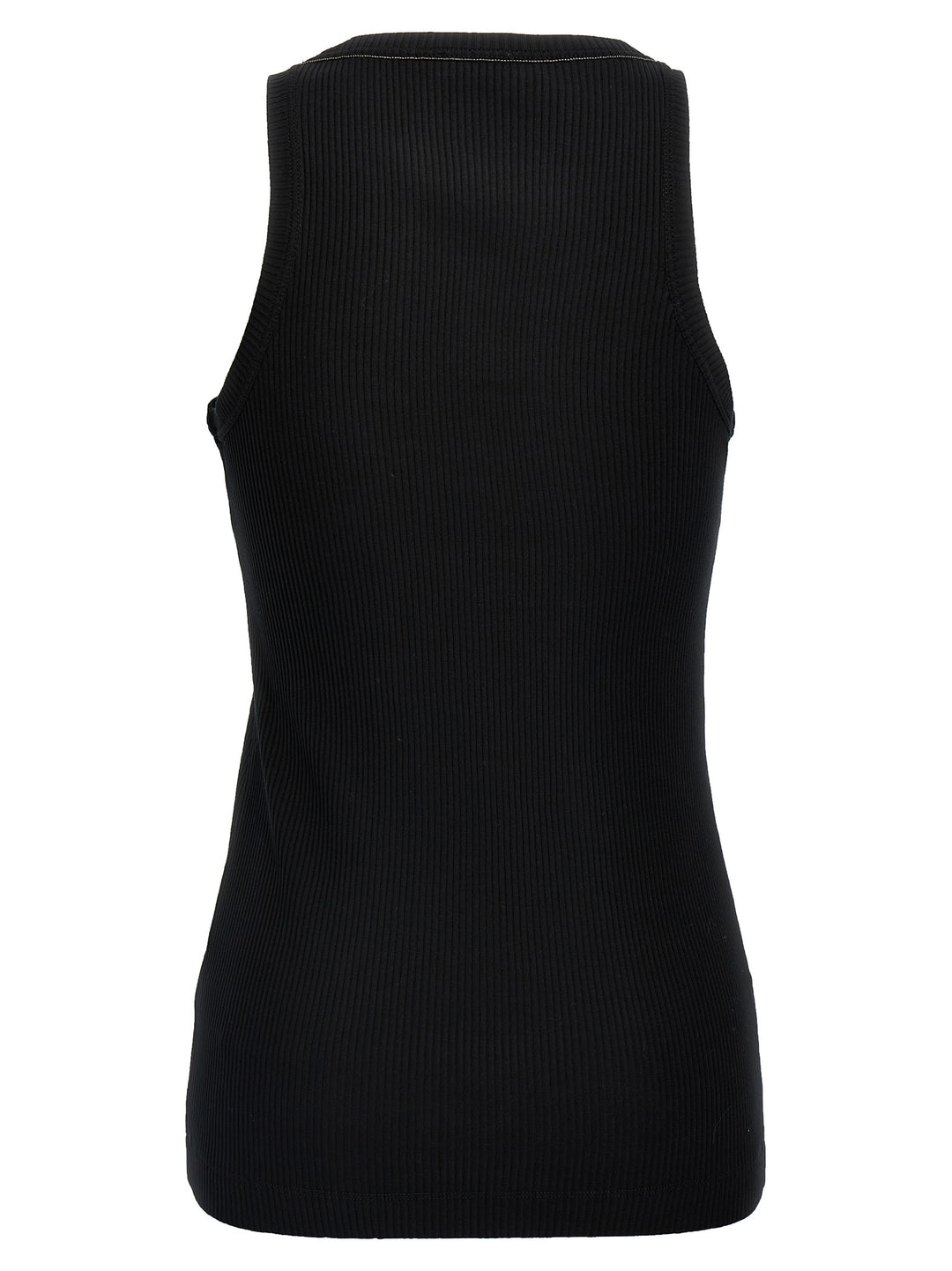 Ribbed Tank Top Tops Black