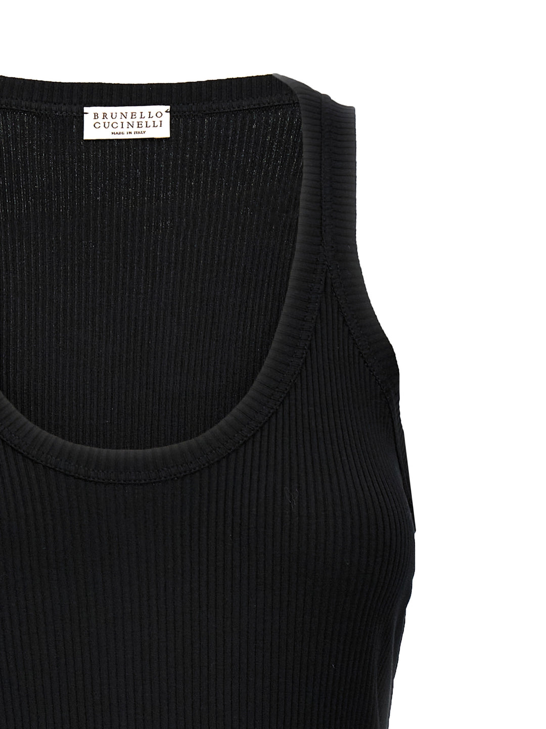 Ribbed Tank Top Tops Black