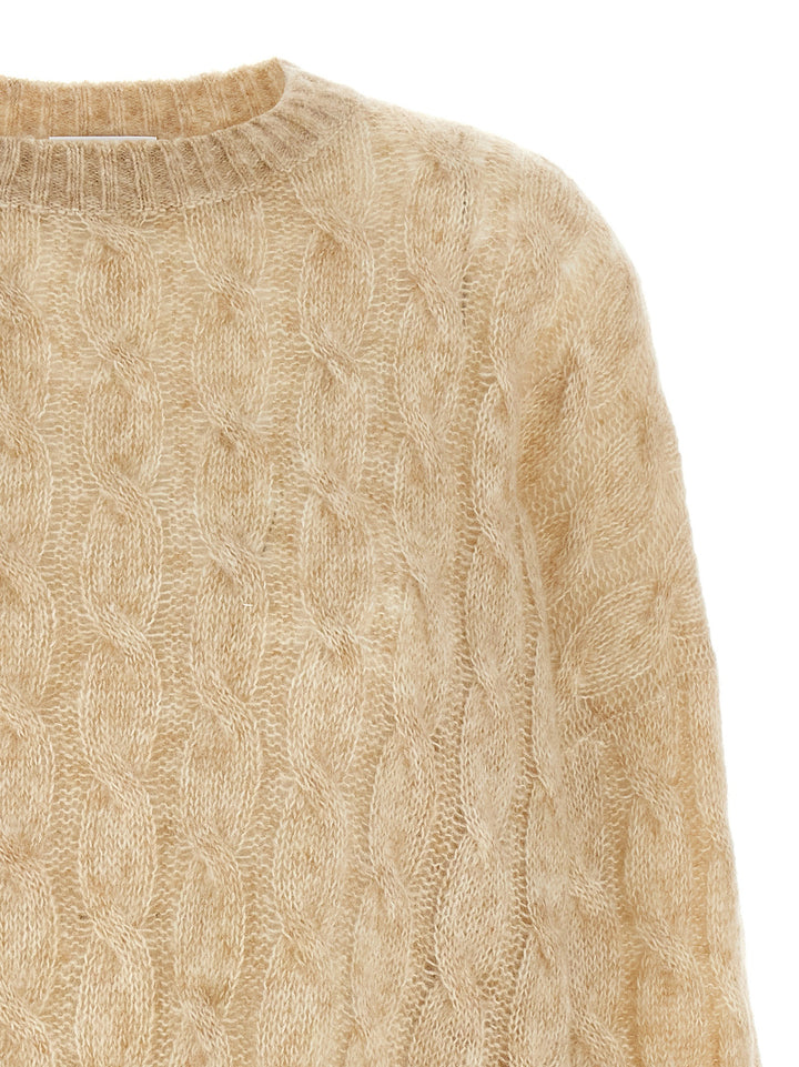 Braided Sweater Sweater, Cardigans Beige