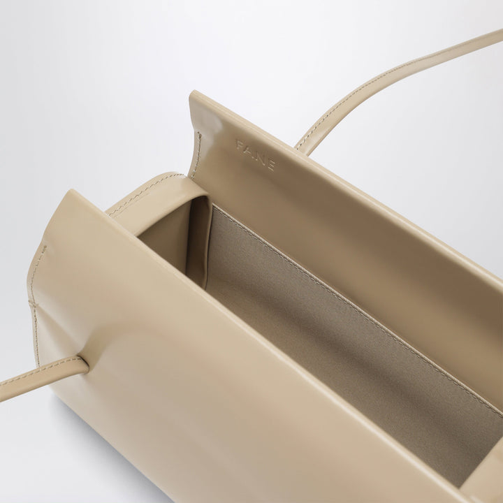 Fane Light Beige Mie Shoulder Bag In Brushed Leather