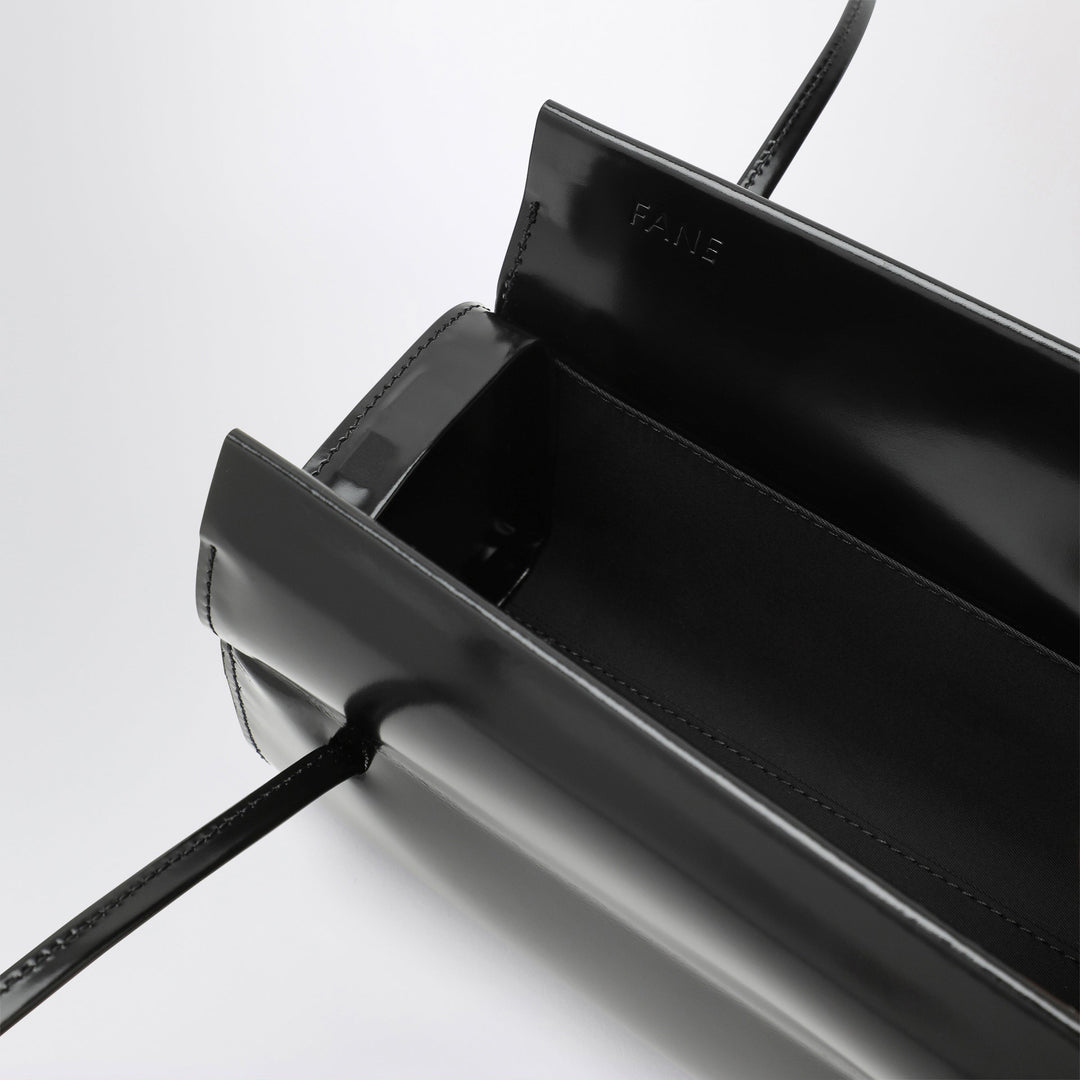 Fane Black Mie Shoulder Bag In Brushed Leather