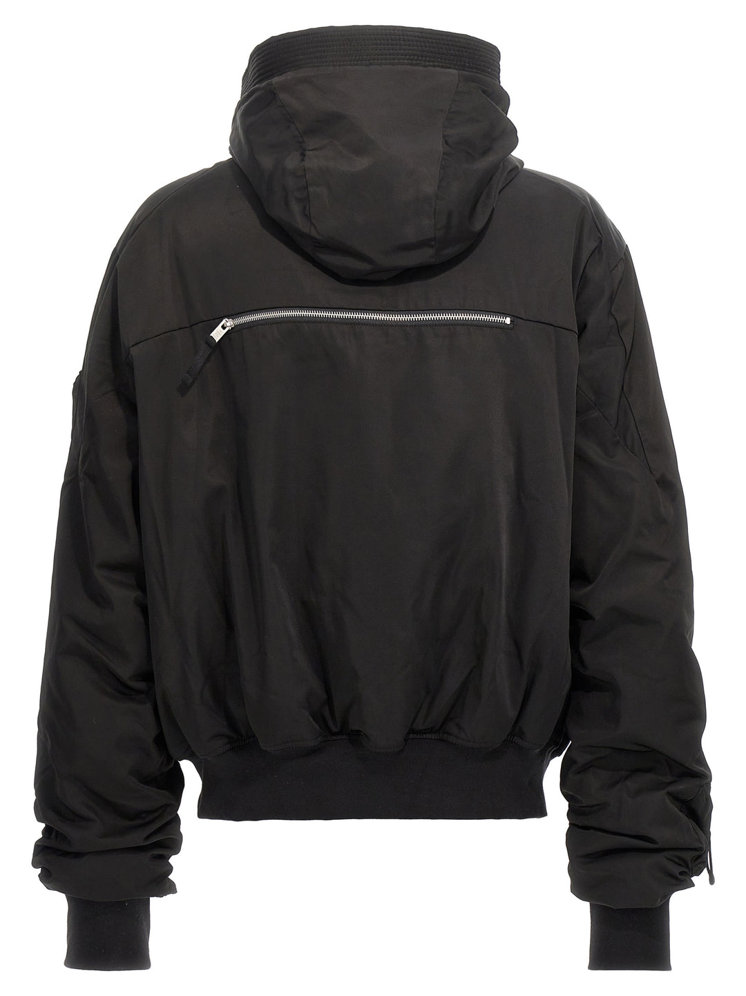 Hooded Bomber Jacket Casual Jackets, Parka Black