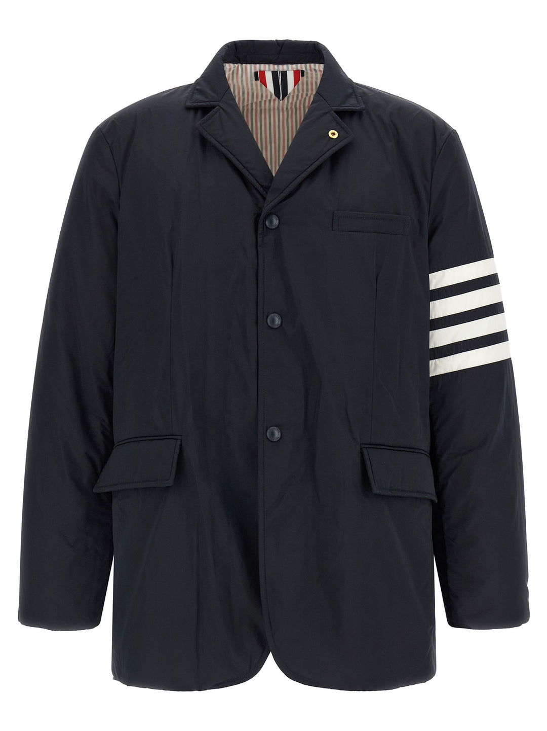 Thom Browne 4bar Puffer Jackets - Blue | bff87a56acaf802b0a03aafc7c5afce041f4a6ff