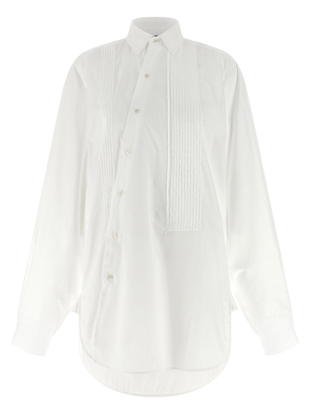 Maison Jejia Crazy Smoking Plissée Shirt and Blouse - White | 5538435510bad238b99c7103ec8030bdb0e57d7a