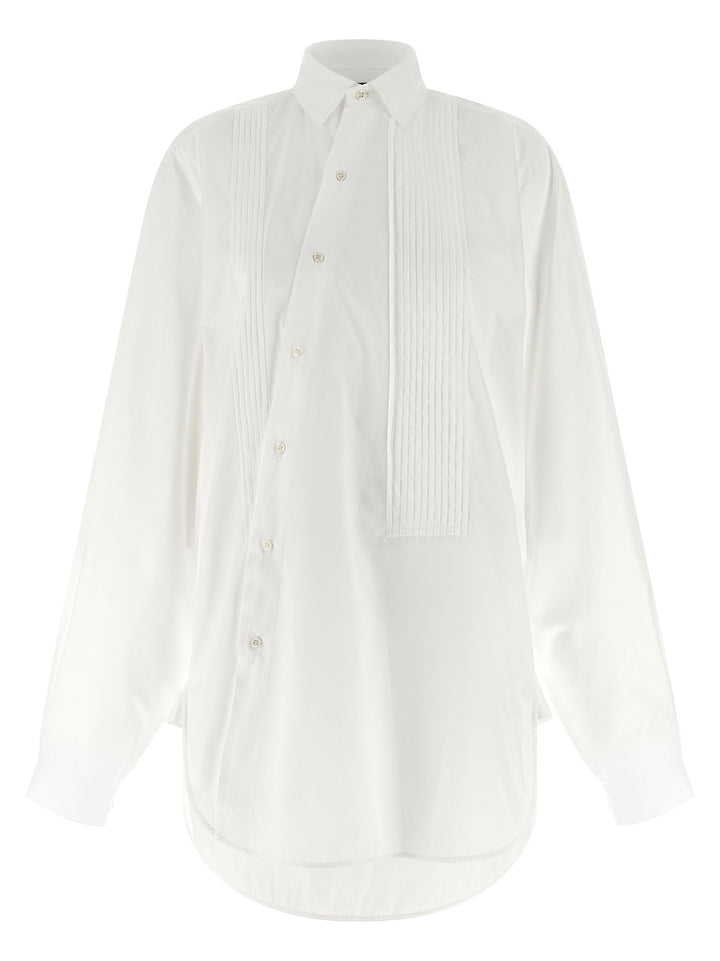 Maison Jejia Crazy Smoking Plissée Shirt and Blouse - White | 5538435510bad238b99c7103ec8030bdb0e57d7a