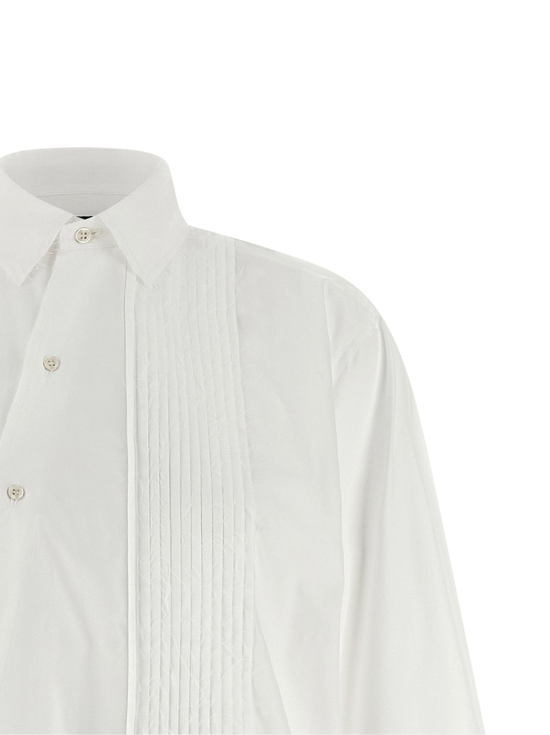 Maison Jejia Crazy Smoking Plissée Shirt and Blouse - White | 8fa5b0671271b9b5f360bba4b5072e826abab1f3