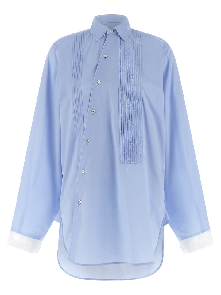 Maison Jejia Crazy Smoking Plissée Shirt and Blouse - Light Blue | f75f2f2c67c53fd6d3d21dec7611ea204cef3815