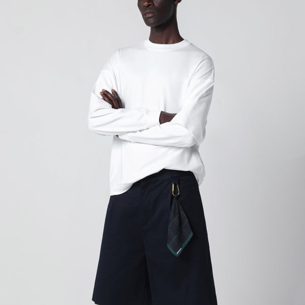 White Troy Double-Sleeve T-Shirt