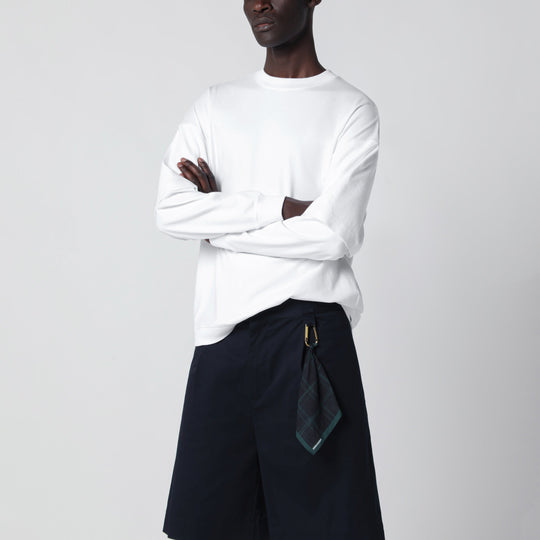 White Troy Double-Sleeve T-Shirt