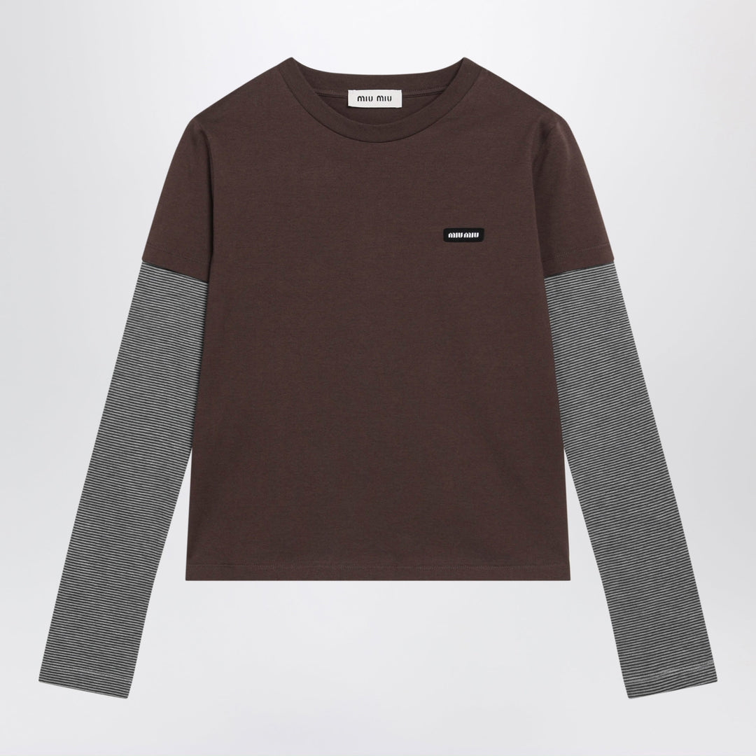 Miu Miu Shirts & Tops - Brown | d8a99dd093b145b49fecccac1f70b12139b2fc6f