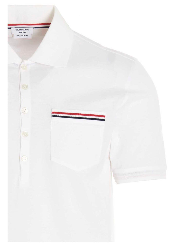 Thom Browne Rwb  Shirt Polo - White | 73f9bc0f9cc0a32fe148d201a443c1f363028d24