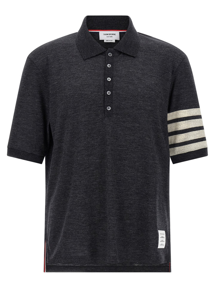 Thom Browne 4bar Polo - Gray | 34aac0b0a9a397659eba0558b35e90e923cfcd2d