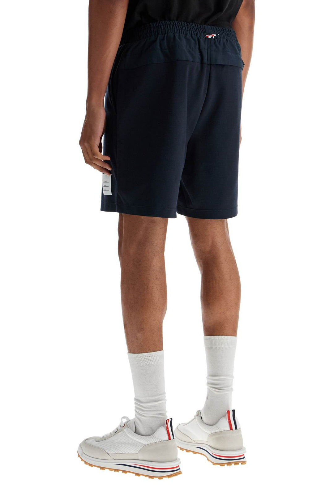 Navy Combo Mid Thigh Ripstop And Wool Shorts