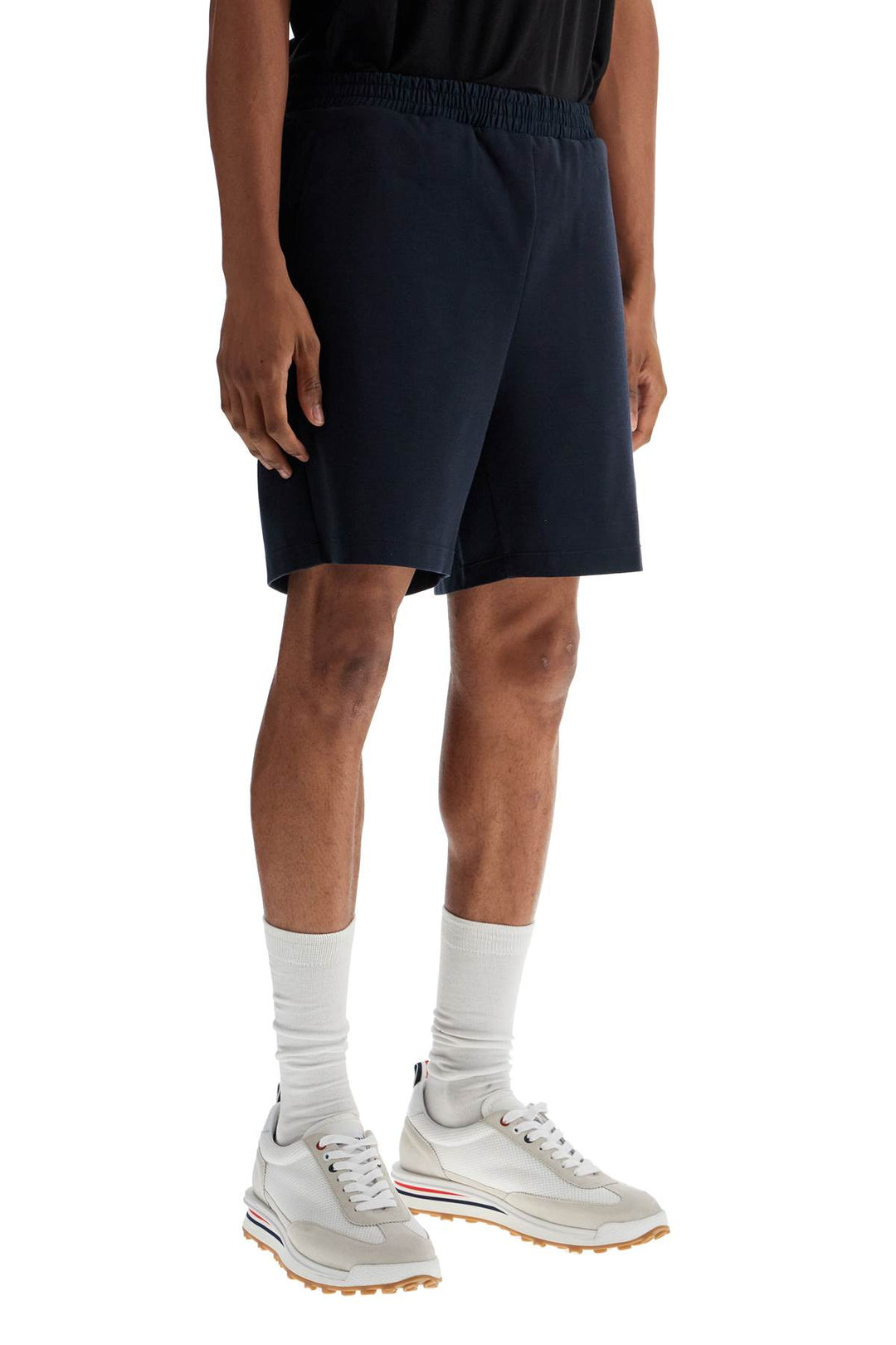 Navy Combo Mid Thigh Ripstop And Wool Shorts