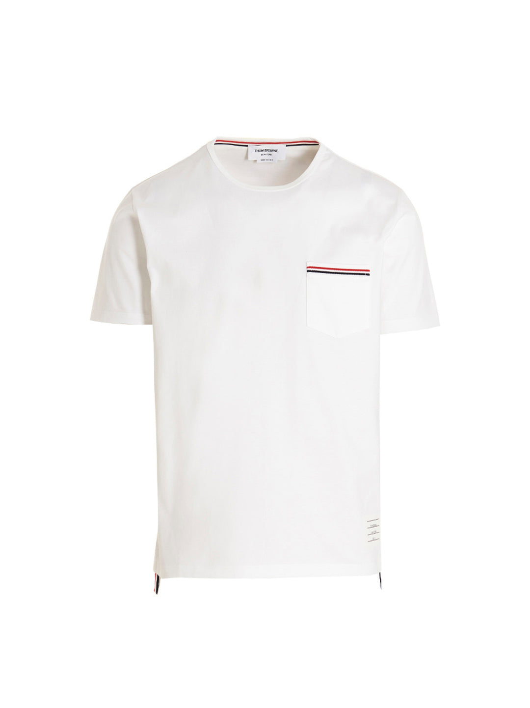 Thom Browne Logo Band Jersey T-shirt - White | b32c14be46116a6958854c4a664f8ef39654b823