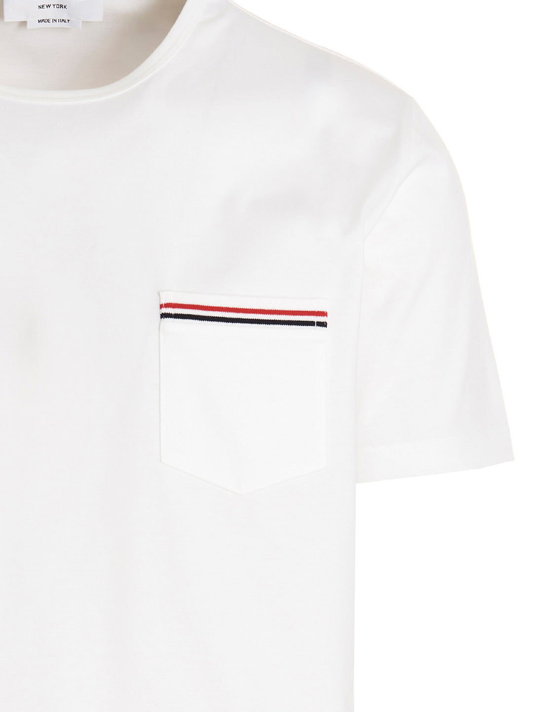Thom Browne Logo Band Jersey T-shirt - White | 7454a1b20a0ed87e7d050e14f79030bd85fcfd2d