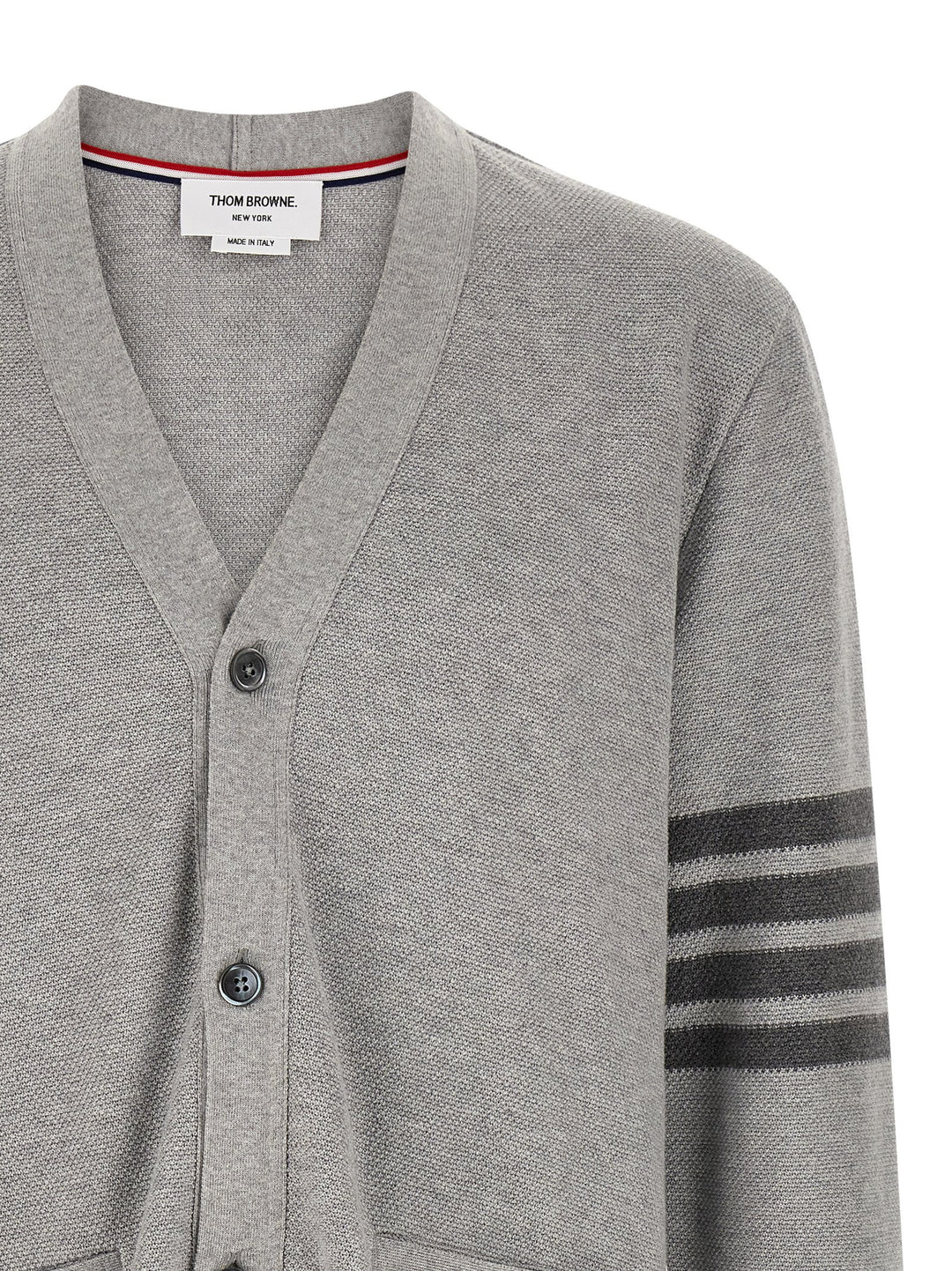 Thom Browne 4bar Cardigan Sweaters and Cardigans - Gray | 46a625c68e20cc7923b1a2763f37b4281eb25a4b