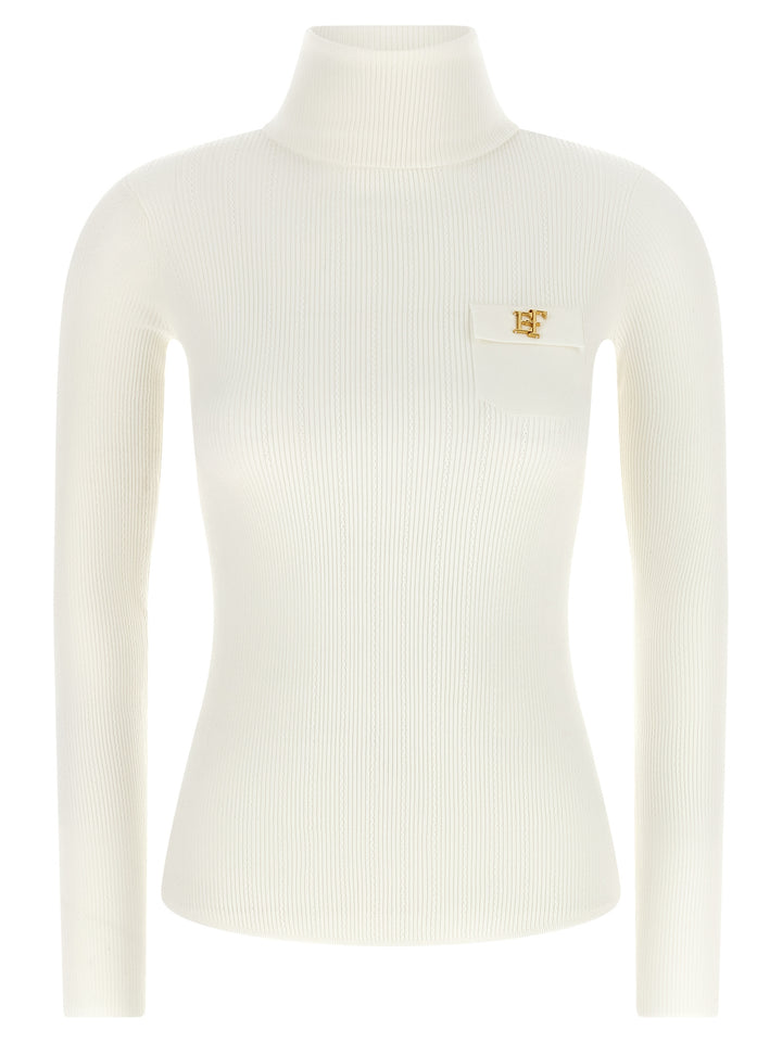 Elisabetta Franchi Turtleneck Embroidery À Jour Sweaters and Cardigans - White | 0e79ac7fb2dfab2161f4e53a981abcf11185ed14