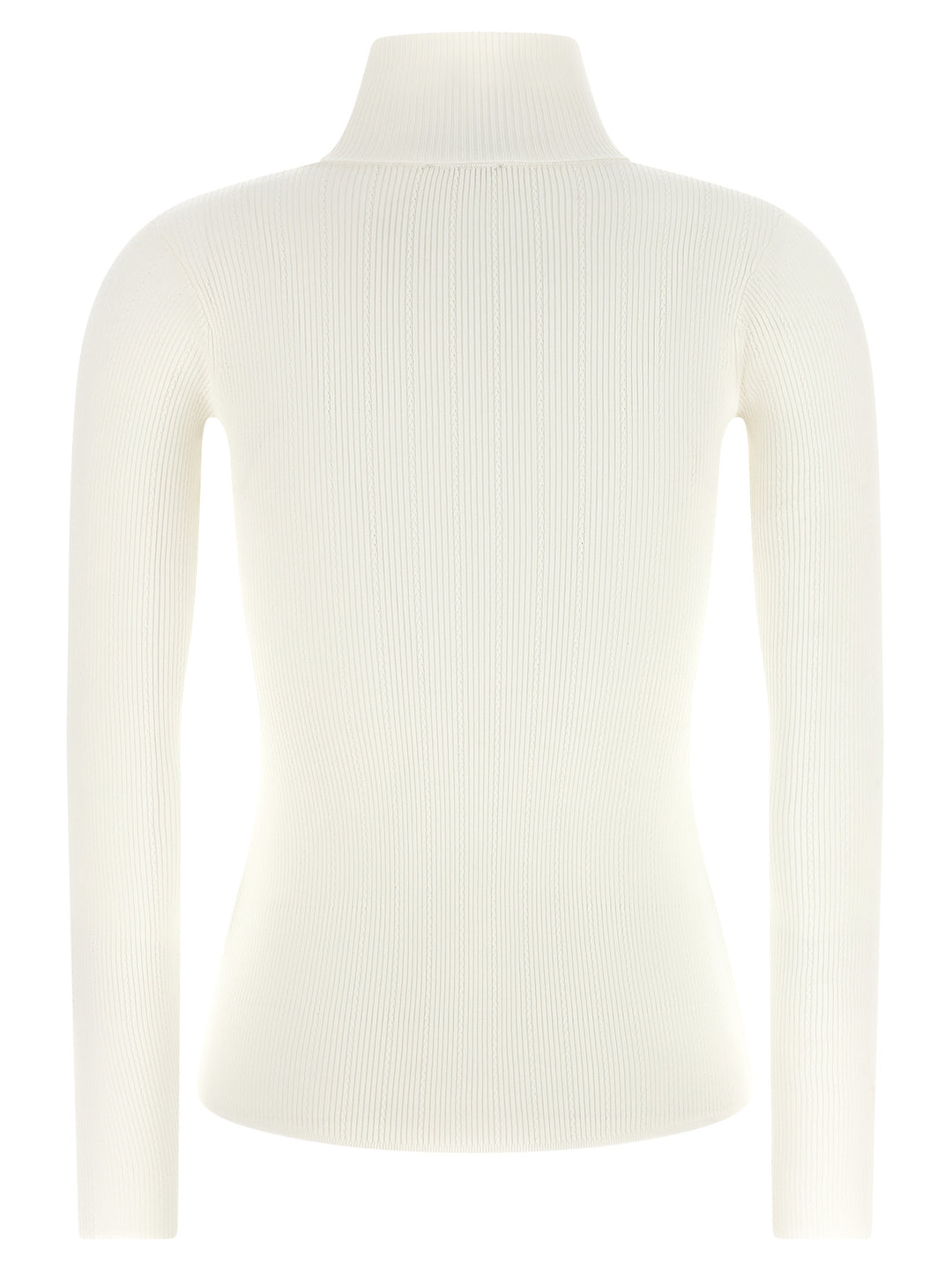 Elisabetta Franchi Turtleneck Embroidery À Jour Sweaters and Cardigans - White | 3db44df685da498174520b7f59c9987d0b795edf