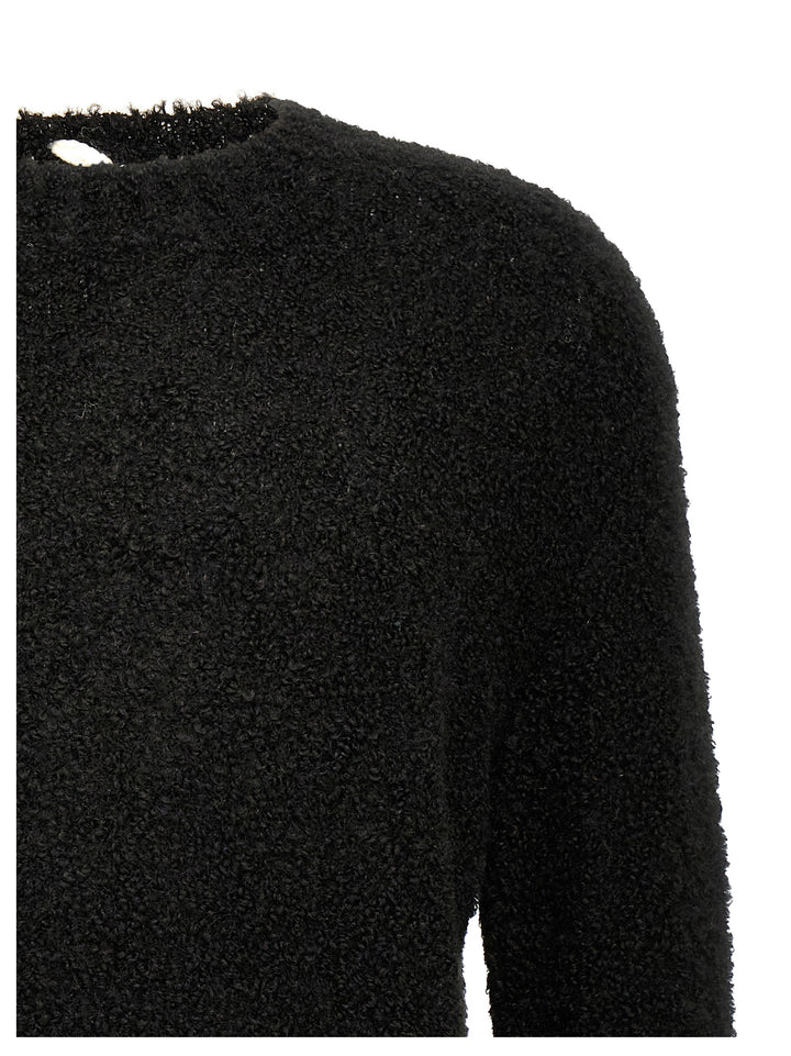 Plain Stitching Sweater Sweater, Cardigans White/Black