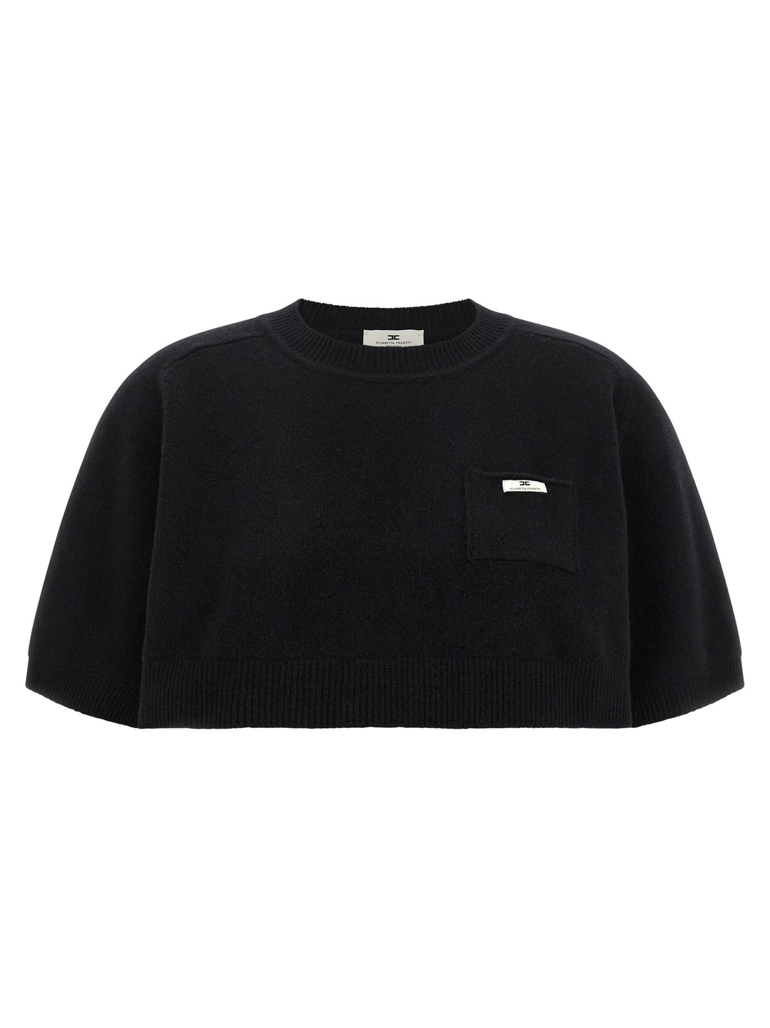 Elisabetta Franchi Wool And Cashmere Top Tops - Black | a7ecafe37ee7545a853b695a8c7699a8fb34a636