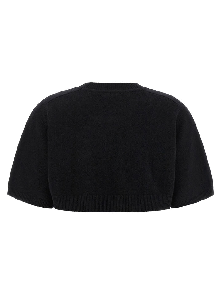 Elisabetta Franchi Wool And Cashmere Top Tops - Black | b472f3e72801edfee75be09f52c8f1688fb06df8